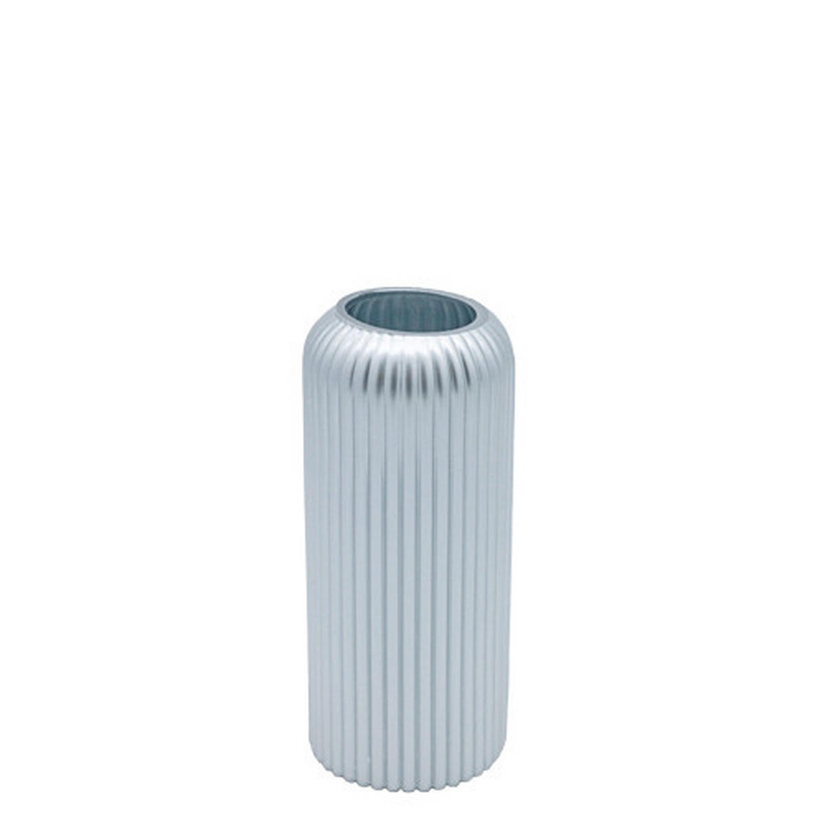 VASE  - Silberfarben, Basics, Glas (8,8/20,1cm)