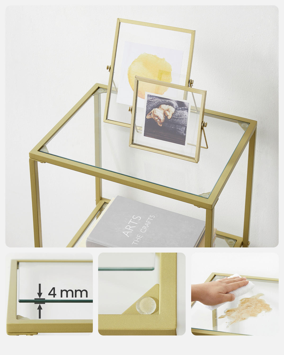 REGAL Goldfarben  - Goldfarben, Basics, Glas/Metall (40/177.3/30cm) - Boxxx