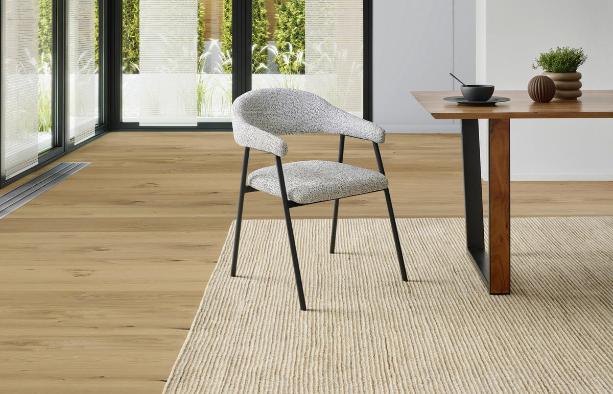 ARMLEHNSTUHL  in Eisen Webstoff  - Schwarz/Grau, MODERN, Textil/Metall (61/79/59cm) - MID.YOU