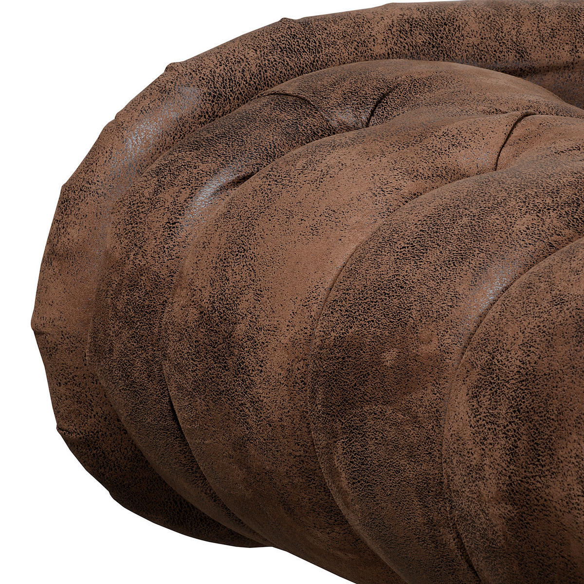 RÉCAMIERE Pako in Lederlook Dunkelbraun  - Dunkelbraun/Braun, Design, Holz/Textil (185/93/75cm) - Livetastic