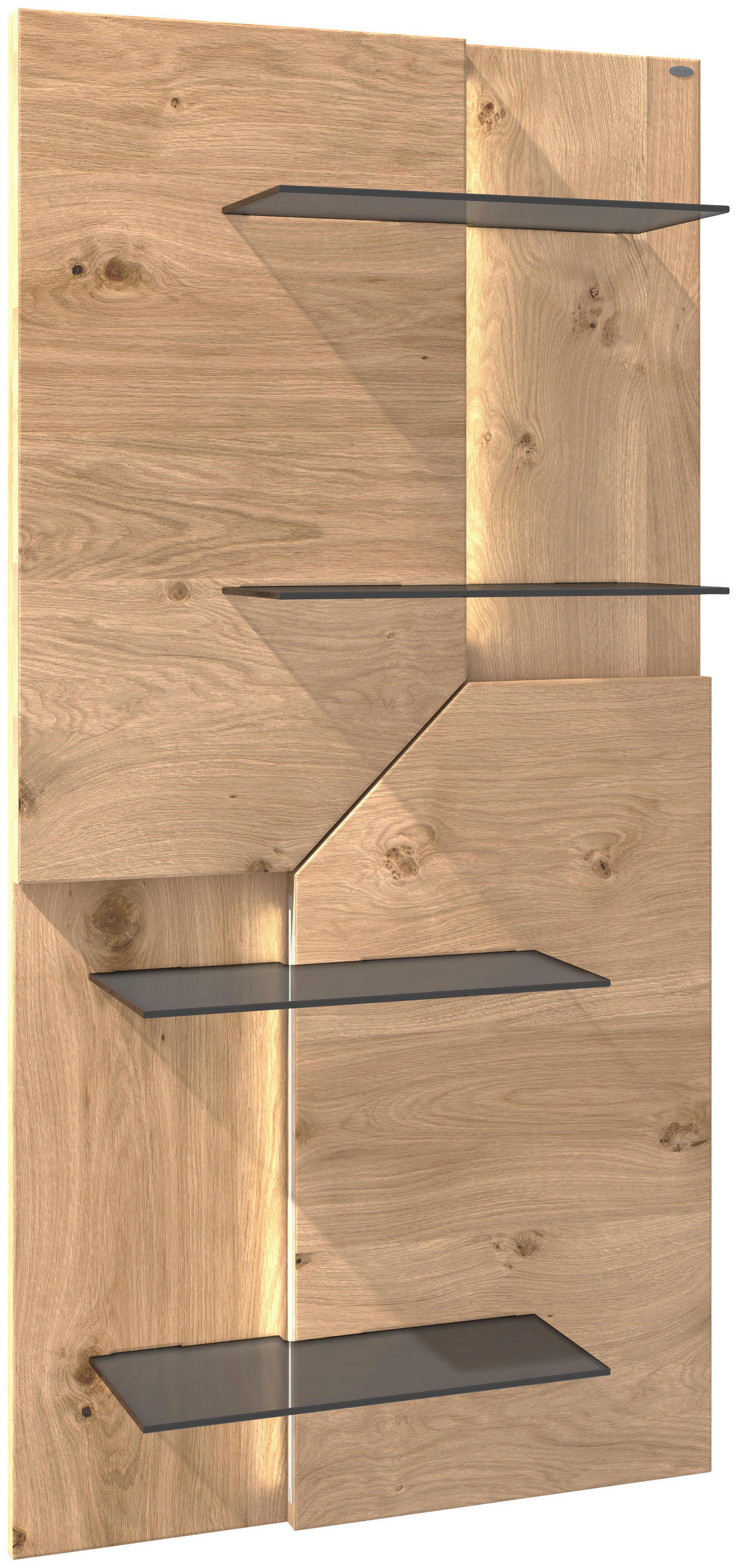 WANDPANEEL Wildeiche  63,6/128/22,8 cm  - Wildeiche, Design, Glas/Holz (63,6/128/22,8cm) - Voglauer