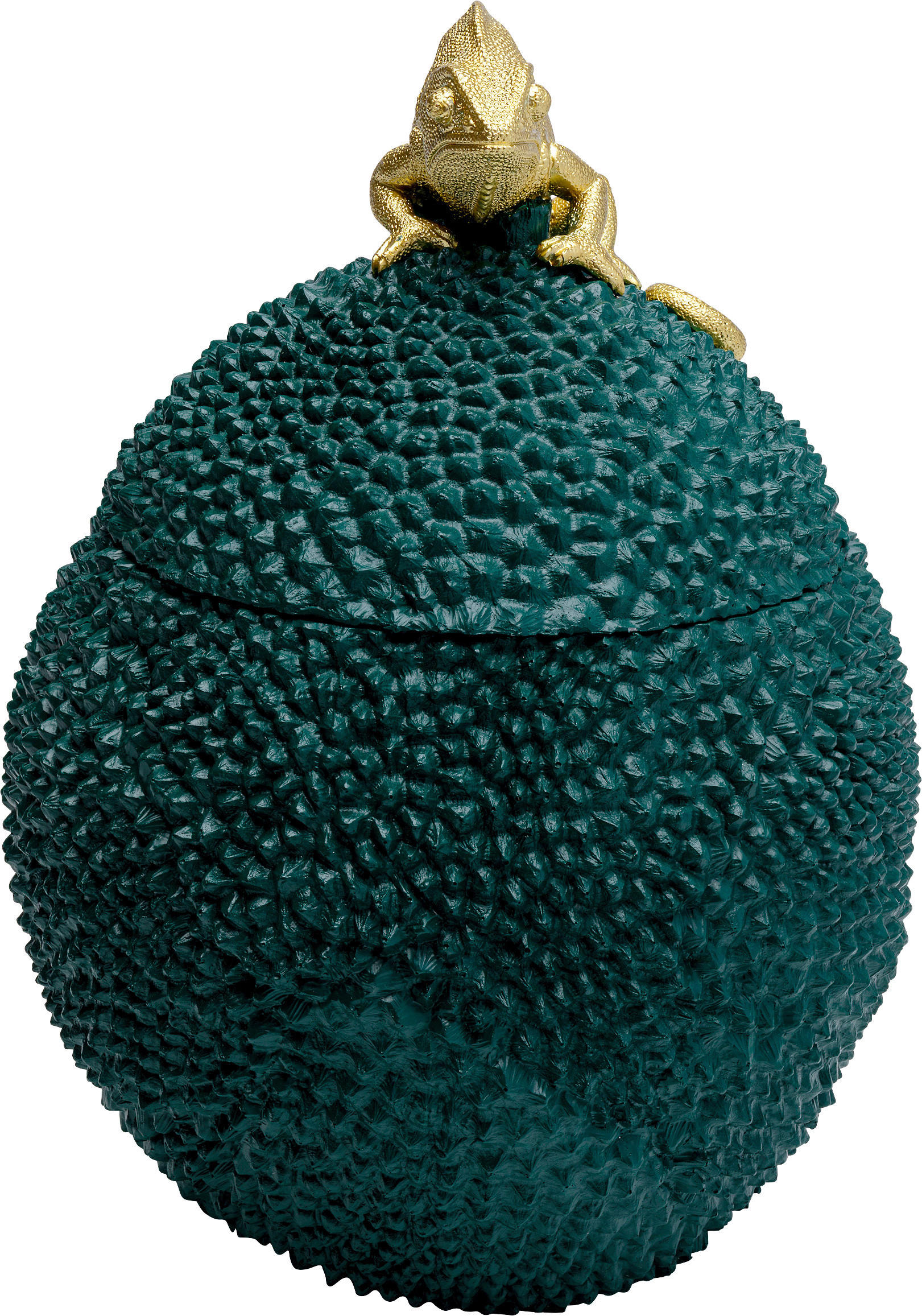 DEKODOSE - Dunkelgrün/Goldfarben, Design, Kunststoff (25/34/25cm) - Kare-Design