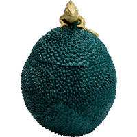 DEKODOSE - Dunkelgrün/Goldfarben, Design, Kunststoff (25/34/25cm) - Kare-Design