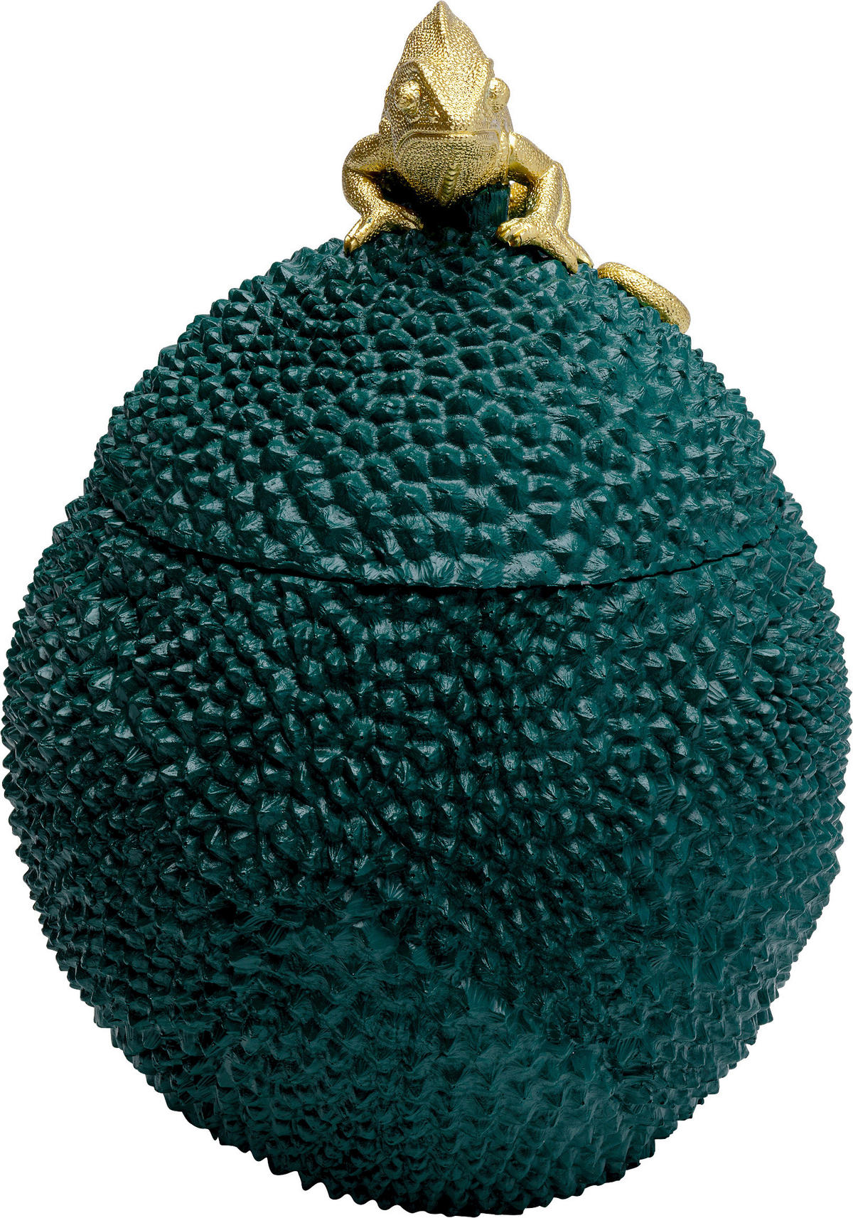 DEKODOSE - Dunkelgrün/Goldfarben, Design, Kunststoff (25/34/25cm) - Kare-Design