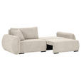 SCHLAFSOFA Flachgewebe Beige  inkl. Zierkissen, Rückenkissen, Bettkasten, Schlaffunktion, Rücken echt, Liegefläche im Originalstoff  - Beige/Schwarz, KONVENTIONELL, Kunststoff/Textil (250/74/92cm) - Carryhome