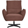 SESSEL in Chenille Rotbraun  - Rotbraun/Schwarz, Design, Textil/Metall (60/94/86cm) - Dieter Knoll
