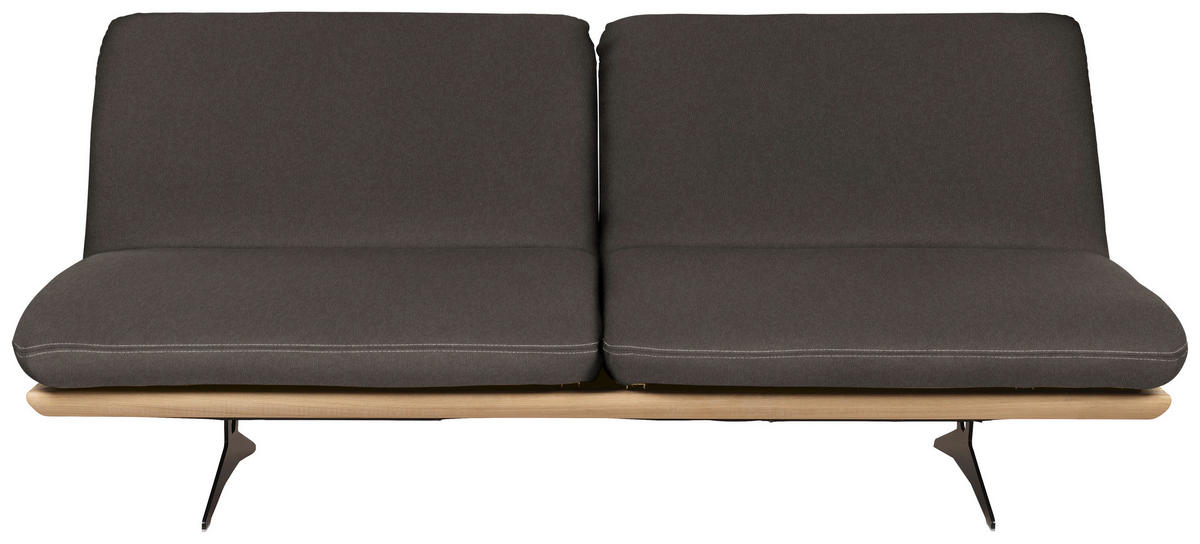 SCHLAFSOFA in Holz, Leder Dunkelbraun  - Dunkelbraun/Beige, Design, Leder/Holz (204/92/90cm) - Dieter Knoll