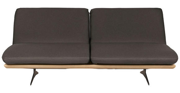 SCHLAFSOFA Palermo in Echtleder Dunkelbraun  - Dunkelbraun/Beige, Design, Leder/Holz (204/92/90cm) - Dieter Knoll