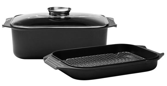 BRÄTER  - Klar/Schwarz, Basics, Glas/Metall (34,5/24,5/12,2cm) - Homeware Profession.