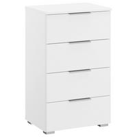 ÉJJELISZEKRÉNY fehér  - alumínium színű/fehér, Modern, faalapú anyag (47/81/42cm) - Rauch Möbel