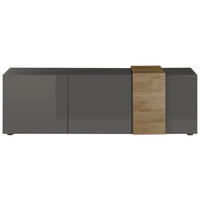 LOWBOARD Positano  in 181/59/44 cm  - Eichefarben/Dunkelgrau, Basics, Holzwerkstoff (181/59/44cm)