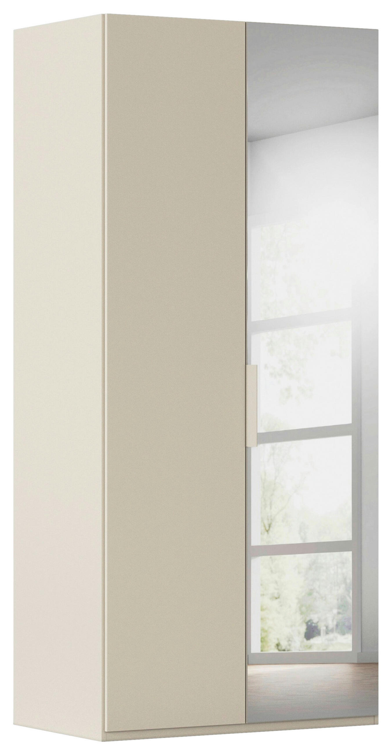 DREHTÜRENSCHRANK 101/223/61 cm,  in Champagner, 2-türig  - Champagner, Basics, Glas/Holzwerkstoff (101/223/61cm) - Novel