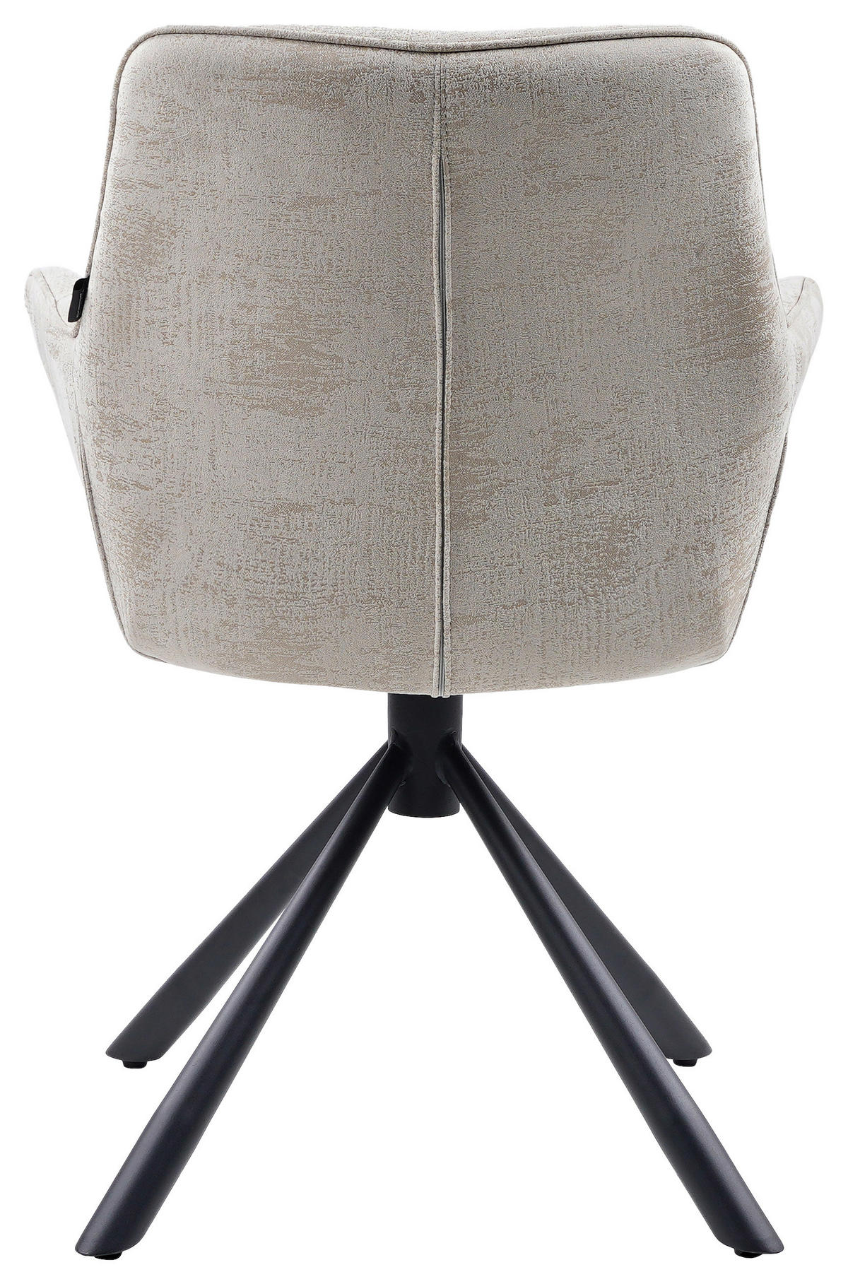 ARMLEHNSTUHL  in Eisen Struktur  - Beige/Schwarz, Design, Textil/Metall (62/83,5/63cm) - Hom`in