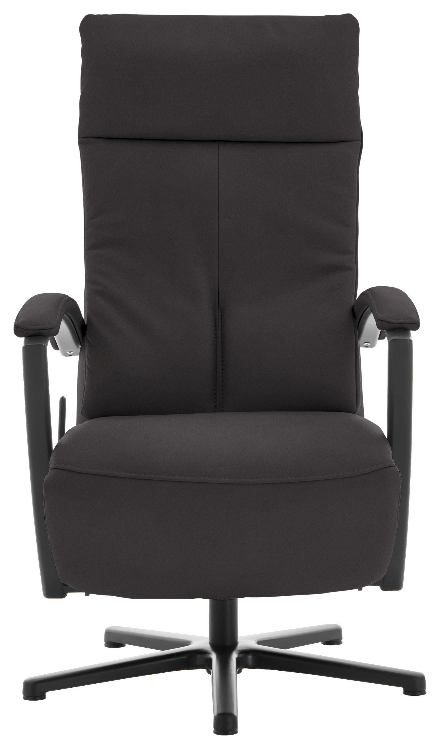 RELAXSESSEL in Leder Dunkelbraun  - Dunkelbraun/Schwarz, Design, Leder/Metall (76/112/83cm) - Beldomo Speed