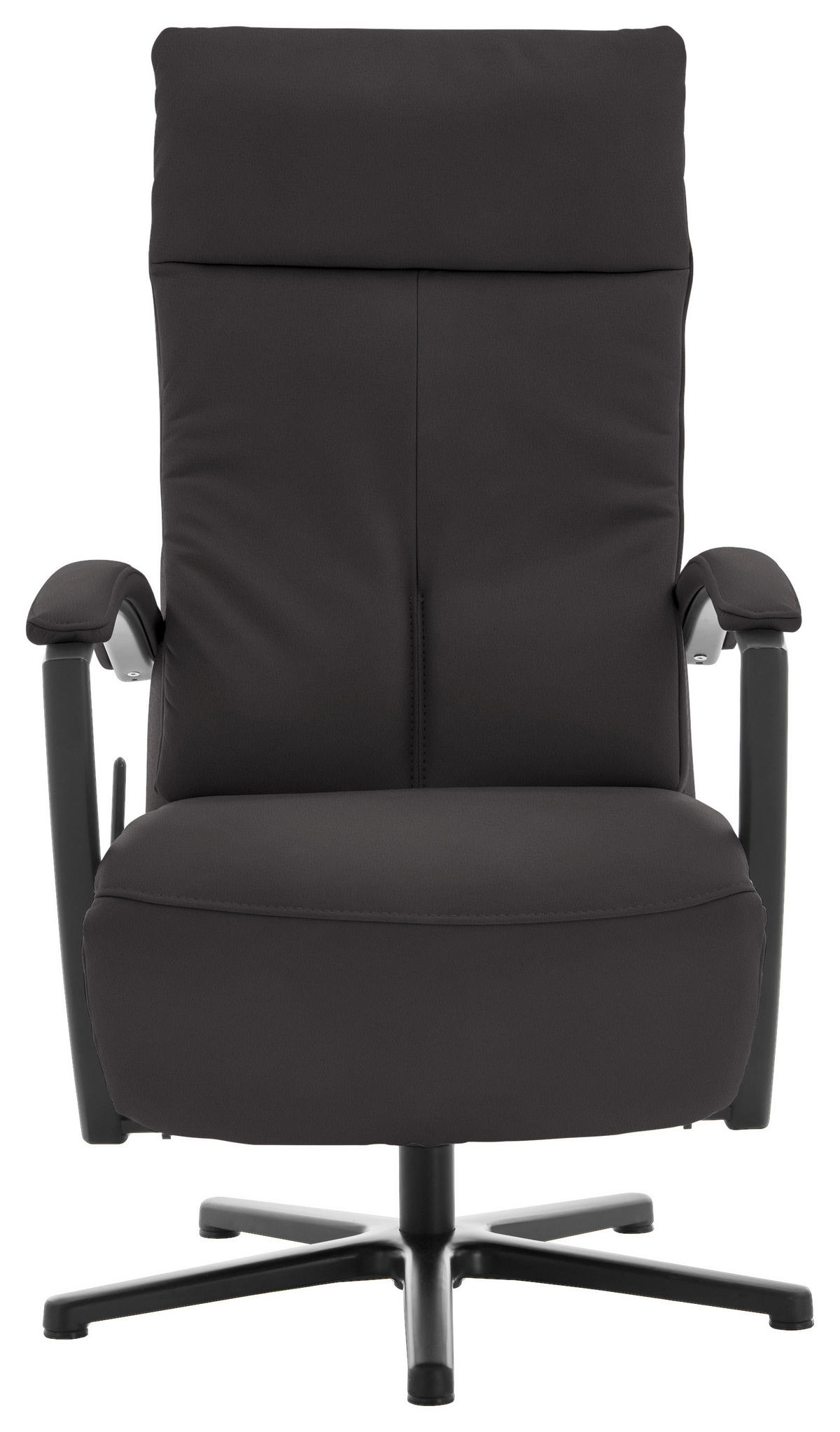RELAXSESSEL in Leder Dunkelbraun  - Dunkelbraun/Schwarz, Design, Leder/Metall (76/112/83cm) - Beldomo Speed