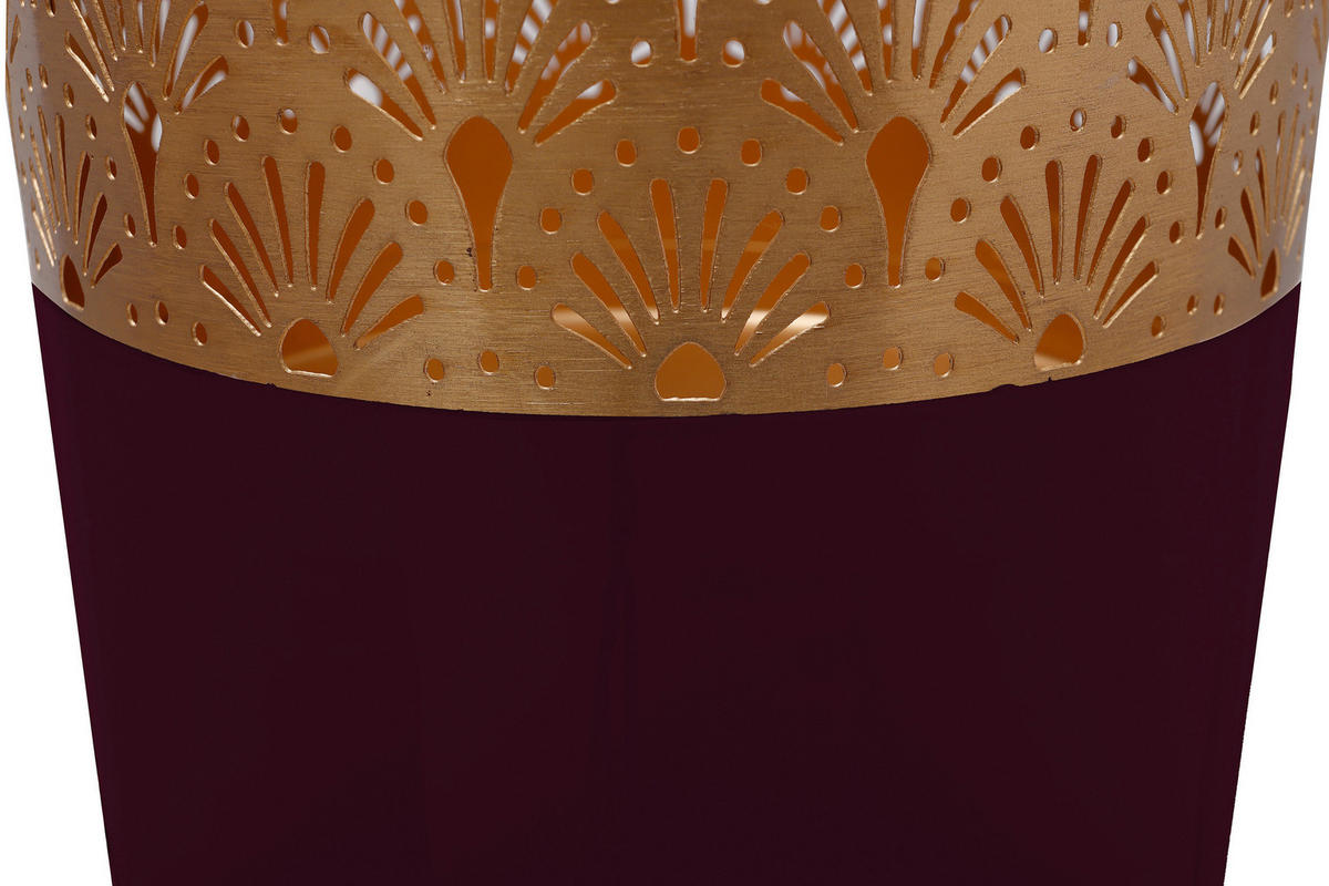 BODENVASE 121 cm  - Beere/Goldfarben, Trend, Metall (25/121cm) - Kayoom