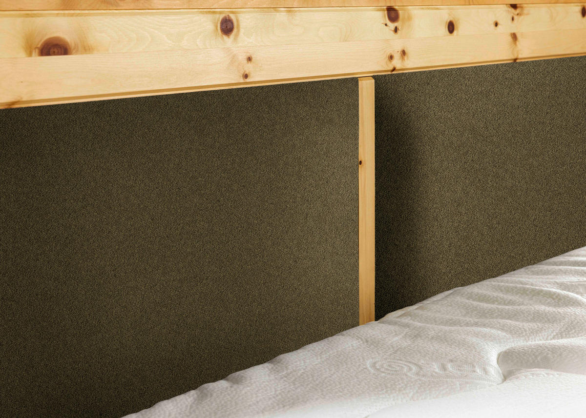 BOXSPRINGBETT 180/200 cm  in Dunkelgrün  - Dunkelgrün, Natur, Holz/Textil (180/200cm) - Linea Natura