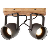 STRAHLER CROWTON 30/21/13 cm   - Hellbraun/Schwarz, LIFESTYLE, Holz/Metall (30/21/13cm)