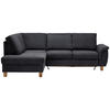 ECKSOFA in Flachgewebe Anthrazit  - Eichefarben/Anthrazit, Design, Holz/Textil (185/253cm) - Cantus