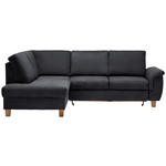 ECKSOFA Grau Flachgewebe  - Eichefarben/Grau, Design, Holz/Textil (185/253cm) - Cantus