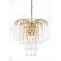 KRISTALL-HÄNGELEUCHTE 50/110 cm   - Goldfarben, KONVENTIONELL, Glas/Metall (50/110cm)