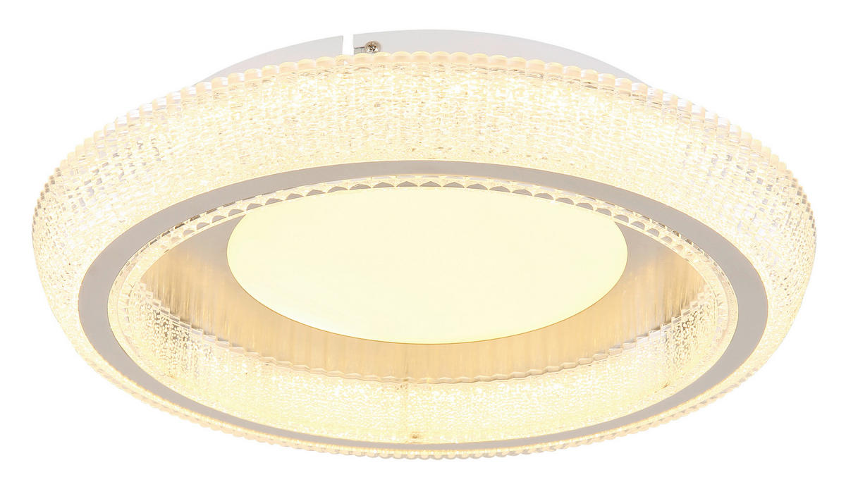 LED-DECKENLEUCHTE 36 W  40/8,5 cm    - Klar/Weiss, Design, Kunststoff/Metall (40/8,5cm) - Globo