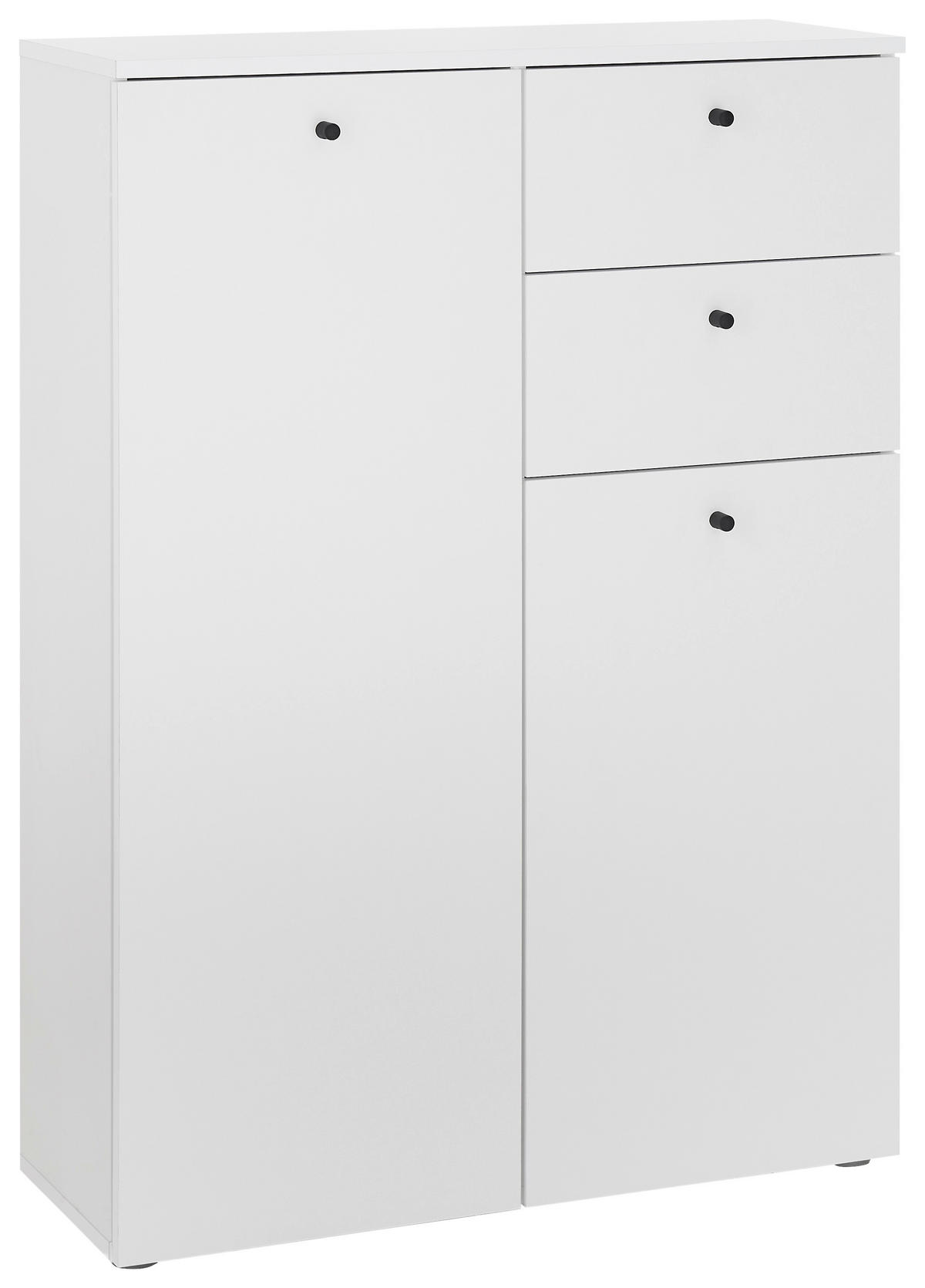 MIDISCHRANK 80/110/30 cm  - Schwarz/Weiß, MODERN, Holzwerkstoff/Kunststoff (80/110/30cm) - MID.YOU