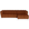 ECKSOFA LIVOLI in Chenille Rostfarben  276/160 cm  - Rostfarben/Schwarz, Design, Textil (276/160cm) - MID.YOU