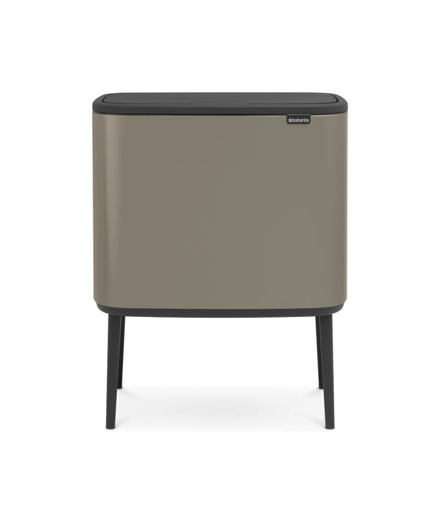 KOŠ ZA SMETI - siva, Basics, kovina/umetna masa (54/68/31.5cm) - Brabantia