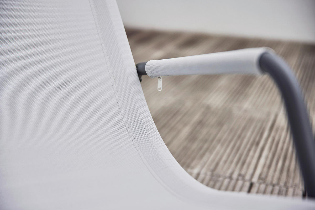 HOJDACIE LEŽADLO kov, plast, textil - sivá, Modern, kov/textil (143/57/84cm) - Siena Garden