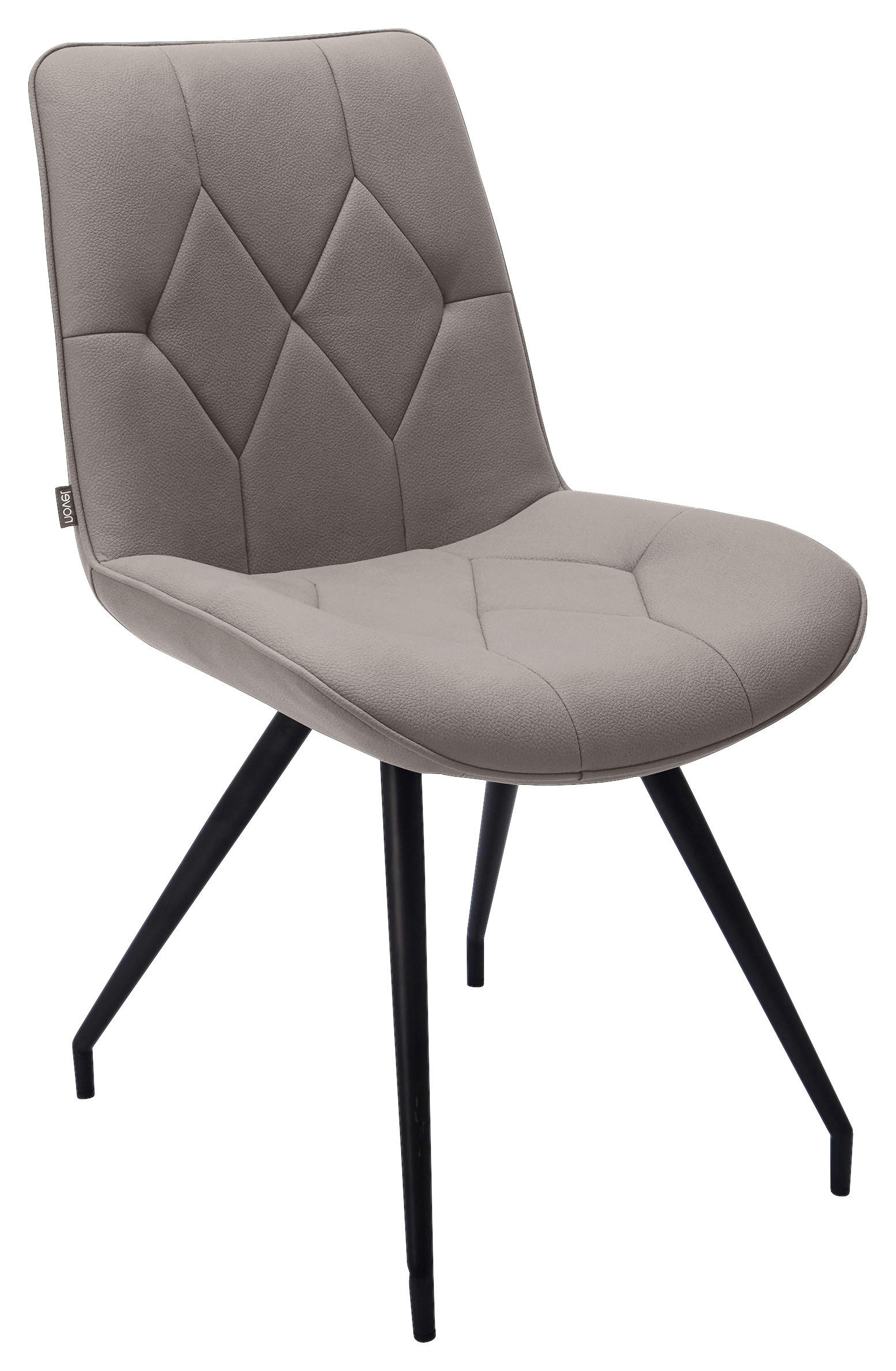 STUHL Webstoff Grau, Schwarz  - Schwarz/Grau, Design, Textil/Metall (51/89/66cm) - Novel