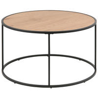 KLUB STOČIĆ  crna, boja hrasta  - boja hrasta/crna, Dizajnerski, metal/pločasti materijal (80/80/45cm) - Carryhome