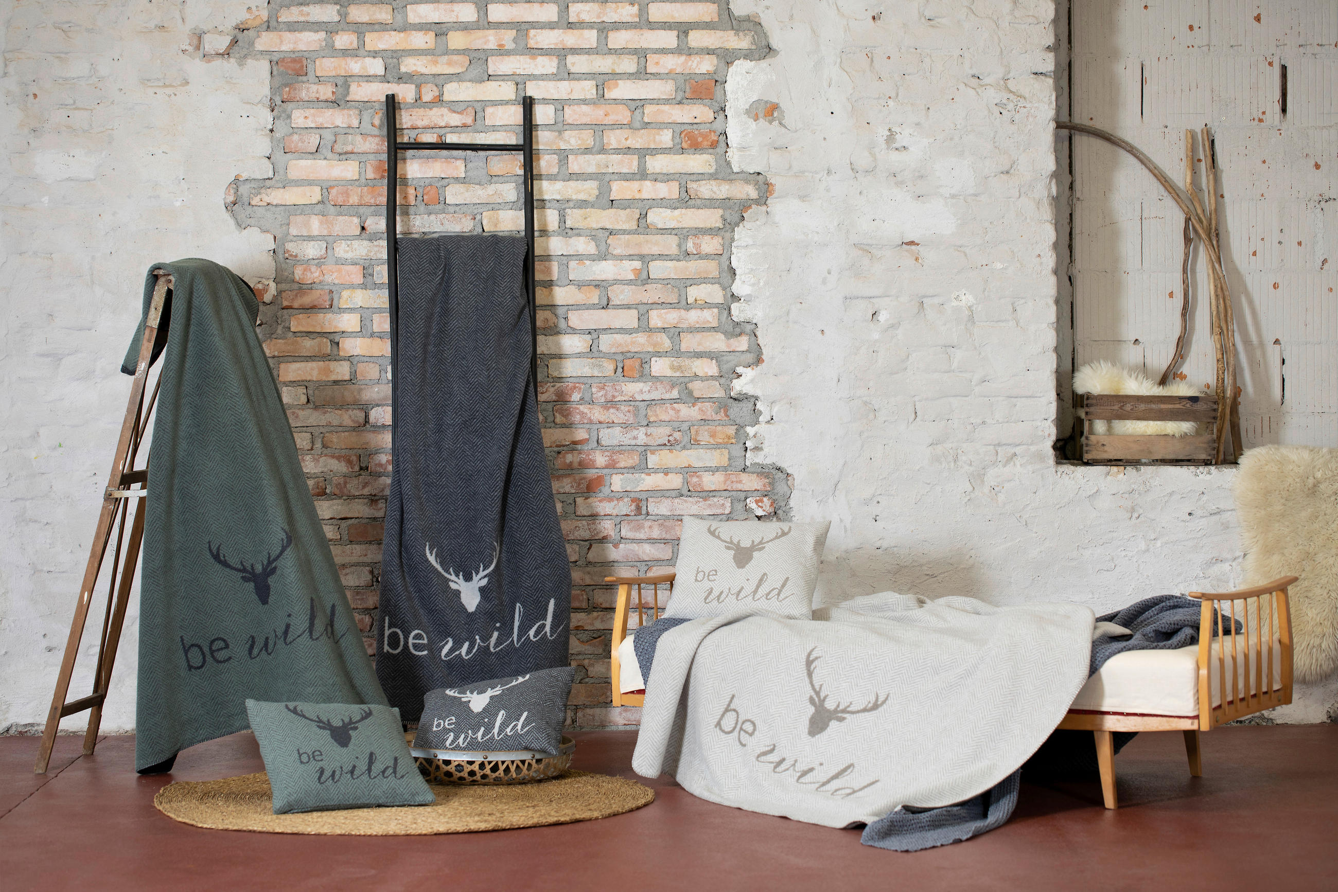 WOHNDECKE BE WILD 150/200 cm  - Hellgrau, LIFESTYLE, Textil (150/200cm) - David Fussenegger