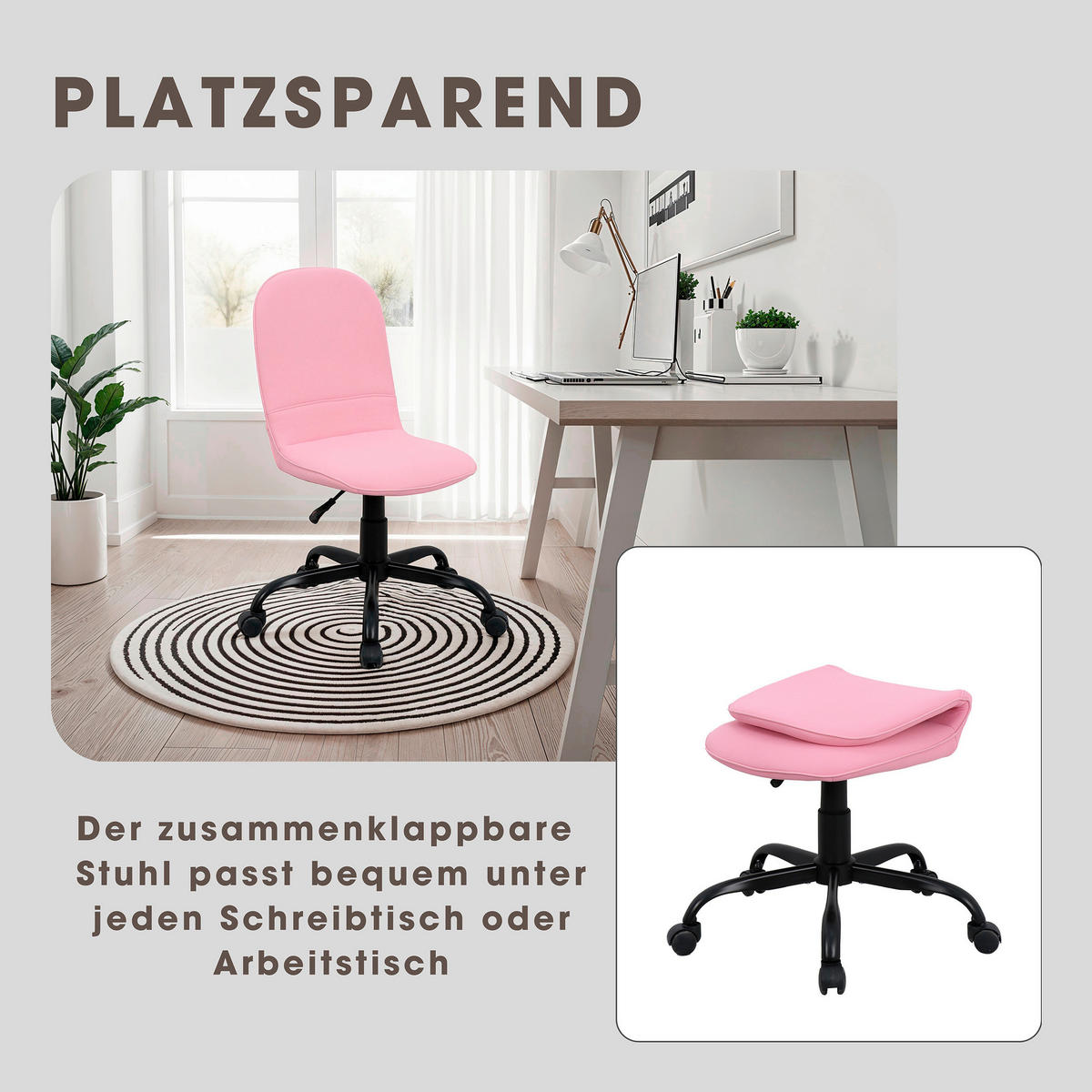 DREHSTUHL Webstoff Schwarz, Pink  - Pink/Schwarz, MODERN, Textil/Metall (42/95/54cm) - MID.YOU