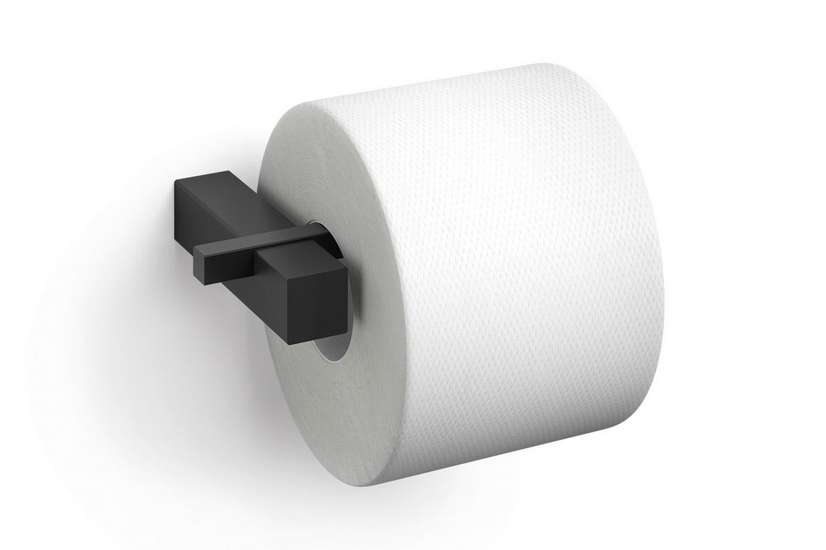 TOILETTENPAPIERHALTER - Schwarz, Basics, Metall (16,5/2,6/10cm) - Zack