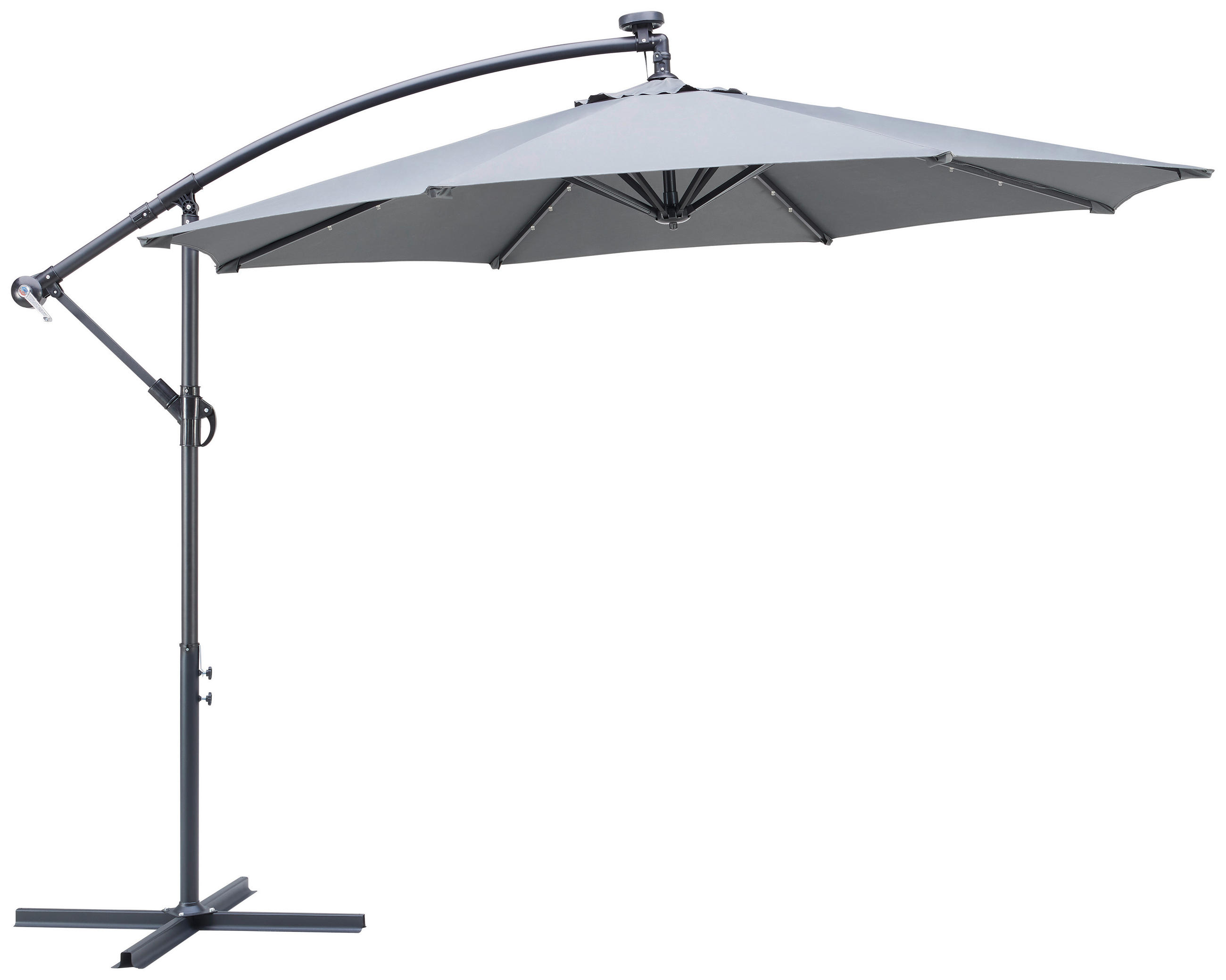 SENČNIK - temno siva/antracit, Romantika, kovina/tekstil (300/245cm) - Ambia Garden