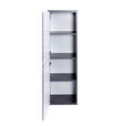 MIDISCHRANK 40/130/35 cm  - Chromfarben/Eichefarben, Holzwerkstoff/Metall (40/130/35cm) - Xora