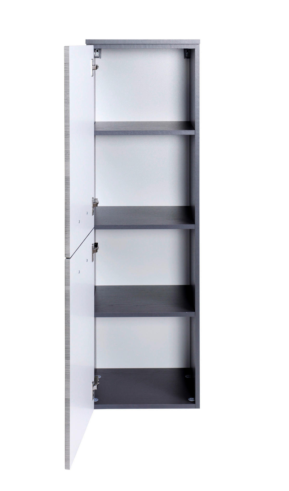 MIDISCHRANK 40/130/35 cm  - Chromfarben/Eichefarben, Holzwerkstoff/Metall (40/130/35cm)