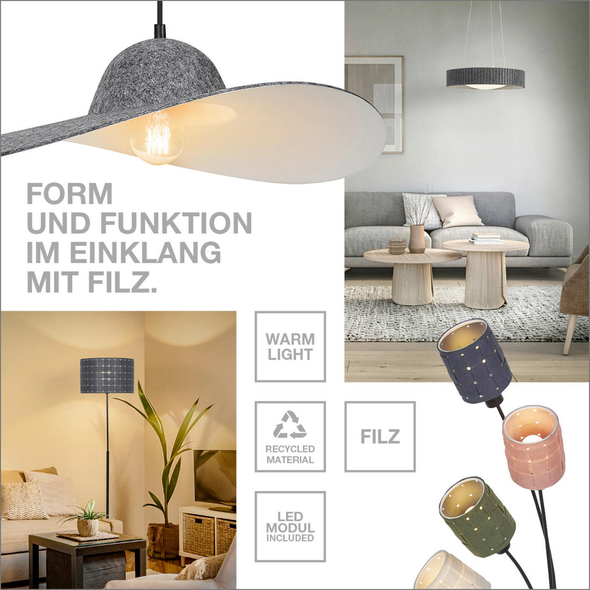 HÄNGELEUCHTE 50/150 cm  - Dunkelgrau, Basics, Textil/Metall (50/150cm) - Osram