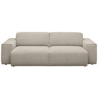 3-SITZER-SOFA in Cord Sandfarben  - Sandfarben/Schwarz, Design, Kunststoff/Textil (236/71/101cm) - Pure Home Lifestyle