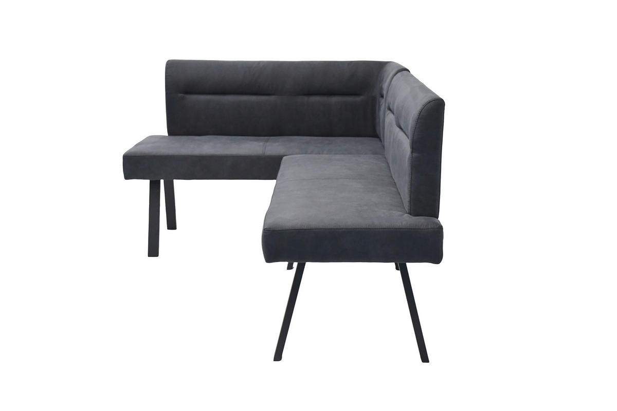 ECKBANK Metall, Textil Anthrazit  - Anthrazit/Schwarz, Modern, Textil/Metall (181cm) - MID.YOU
