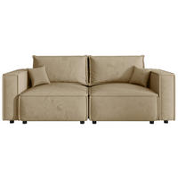 SOFA Webstoff Beige  - Beige/Schwarz, MODERN, Kunststoff/Textil (250/68/104cm) - Xora