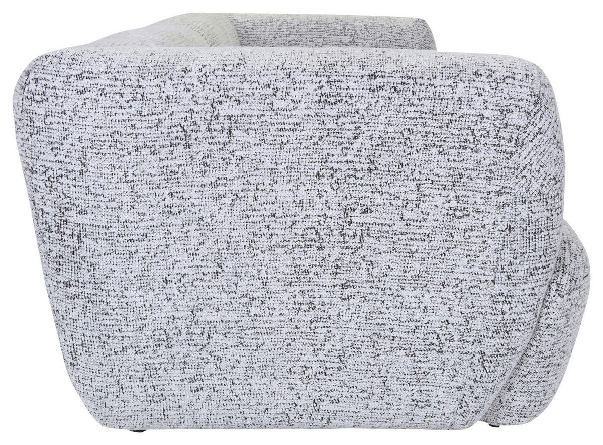 BIGSOFA  in Chenille Schwarz, Weiß  - Schwarz/Weiß, KONVENTIONELL, Kunststoff/Textil (240/75/105cm) - Carryhome