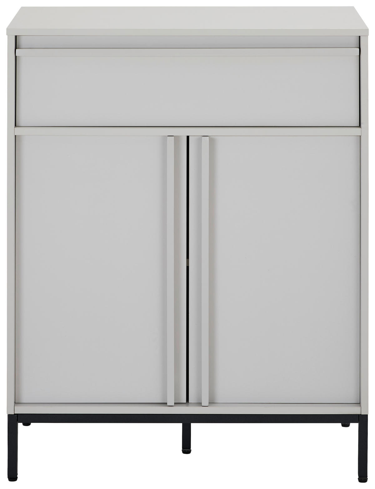 KOMODA, čierna, svetlosivá, 80/101/40 cm - čierna/sivá, Design, kov/drevo (80/101/40cm) - Xora