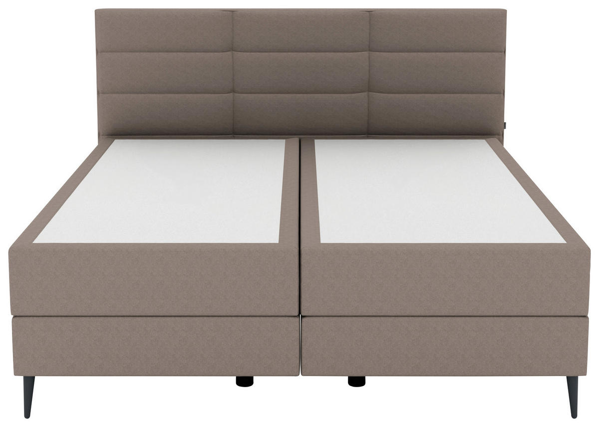 BOXSPRINGBETT 180/200 cm  in Hellbraun  - Hellbraun/Anthrazit, KONVENTIONELL, Holzwerkstoff/Kunststoff (180/200cm) - Musterring