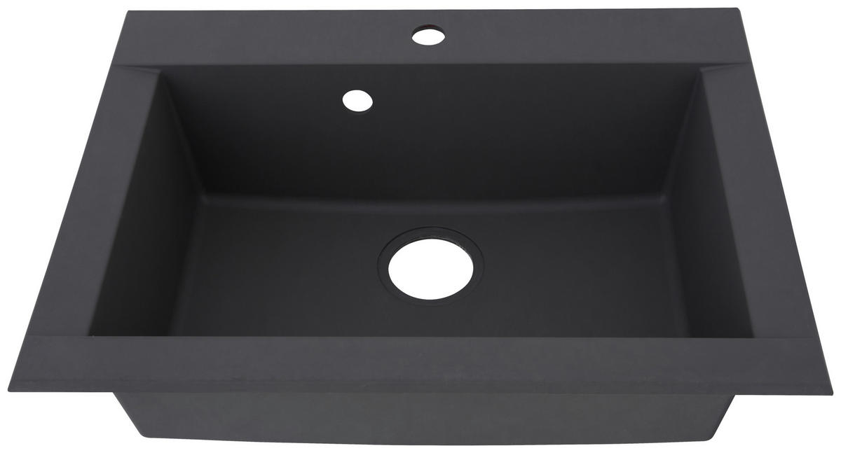 SPÜLE 1712OHIO66X50G  - Grau, Trend, Glas/Kunststoff (66/21/50cm) - Respekta