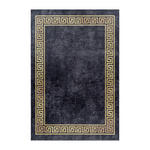 FLACHWEBETEPPICH 80/150 cm Fiesta Schwarz, Goldfarben  - Goldfarben/Schwarz, Design, Leder/Textil (80/150cm) - Novel