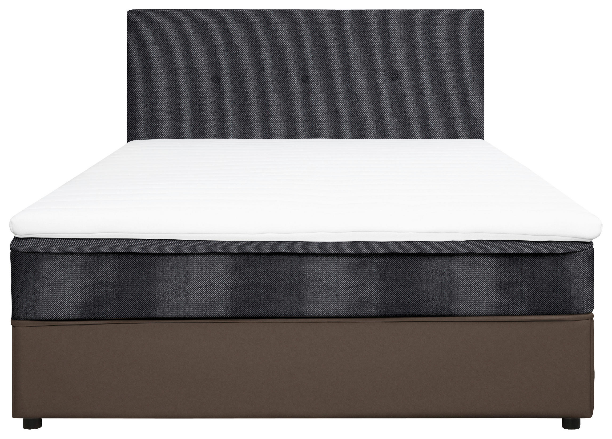 BOX-ÁGY 180/200 cm  antracit, szürke  - fekete/antracit, Konventionell, textil/fa (180/200cm) - Carryhome