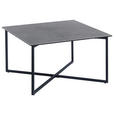 COUCHTISCH ESG 75/75/45 cm quadratisch Grau, Schwarz  - Schwarz/Grau, Design, Glas/Keramik (75/75/45cm) - Hom`in