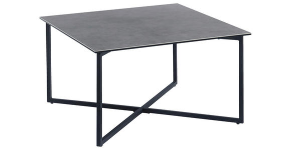 COUCHTISCH ESG 75/75/45 cm quadratisch Grau, Schwarz  - Schwarz/Grau, Design, Glas/Keramik (75/75/45cm) - Hom`in